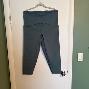 SPANX 2X TEAL CROPPED LEGGINGS